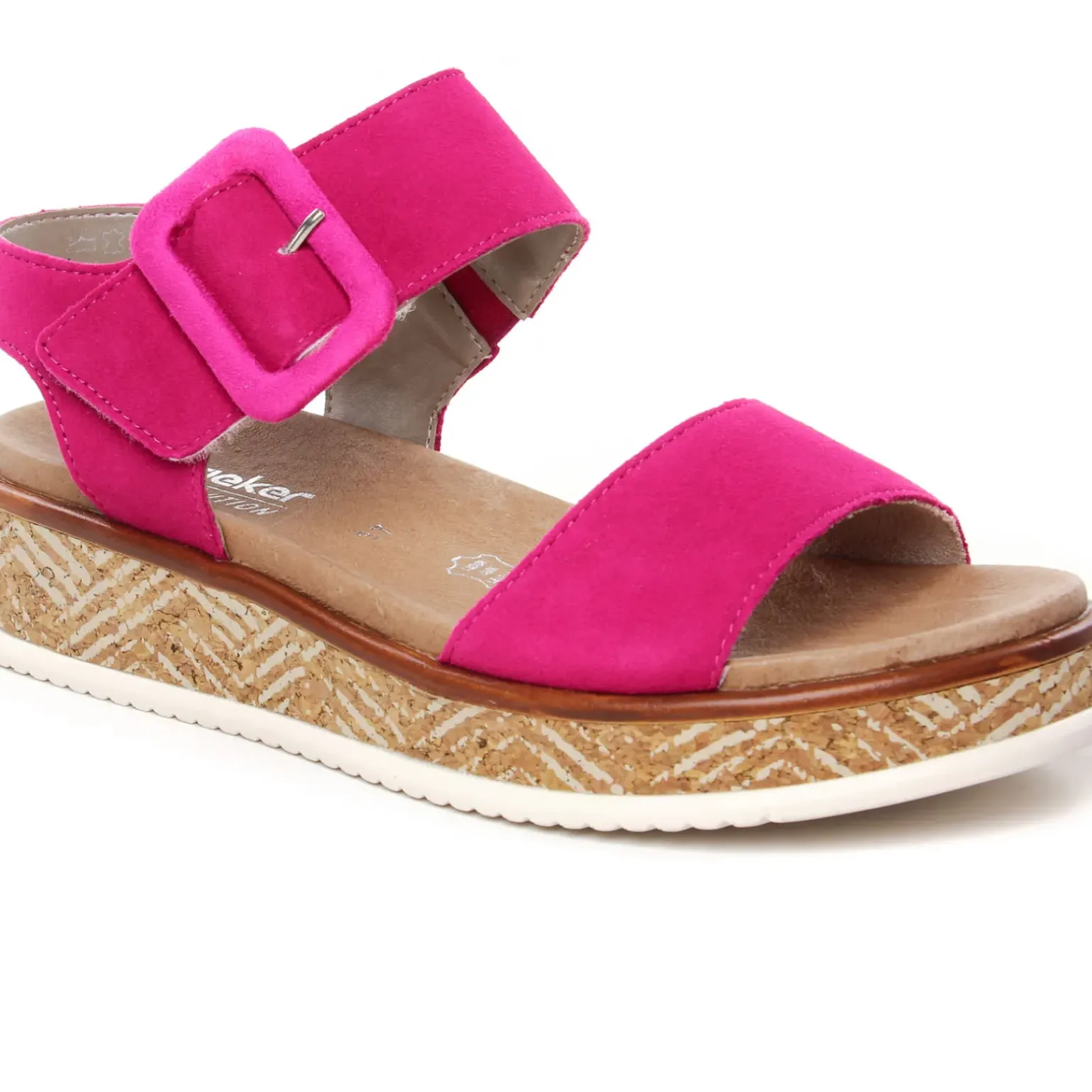 Sandales Compensées Rieker W0800-31 Fuchia