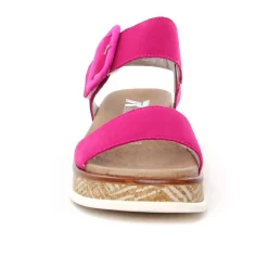 Sandales Compensées Rieker W0800-31 Fuchia