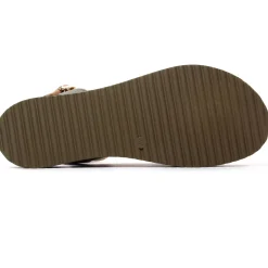 Sandales Compensées Scarlatine Co45090 Kaki Fumo