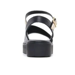 Sandales Compensées Scarlatine Co45090 Noir Fumo