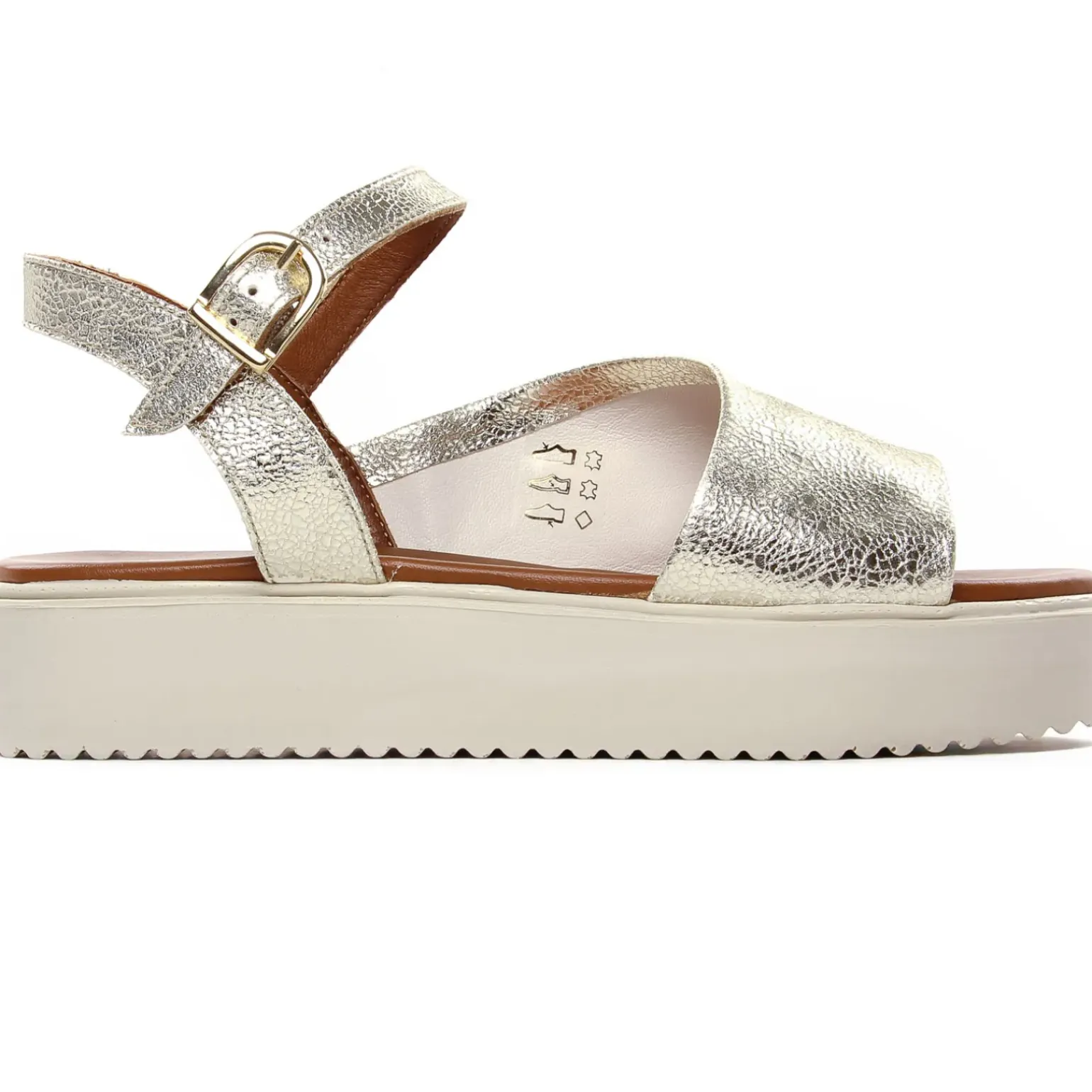 Sandales Compensées Scarlatine Co45090 Platine