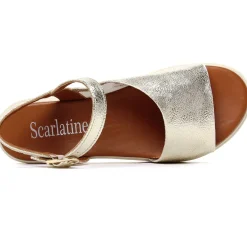 Sandales Compensées Scarlatine Co45090 Platine
