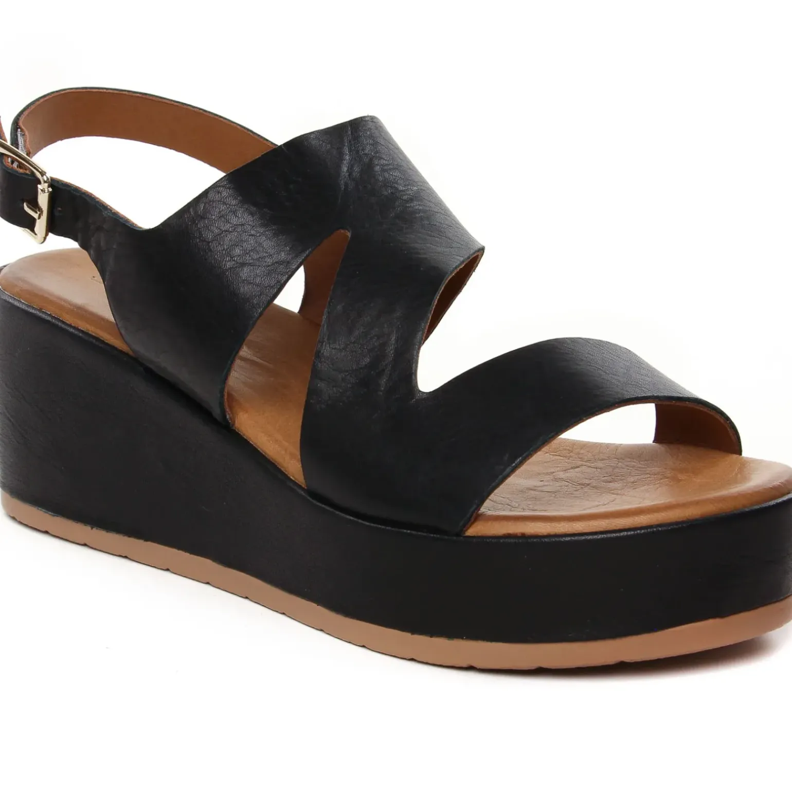Sandales Compensées Scarlatine Fable 02 Noir