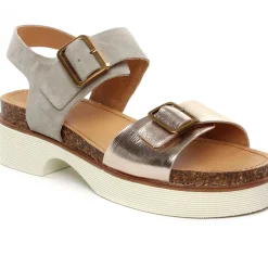 Sandales Fugitive Midor Velour Ciment