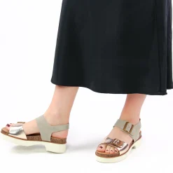 Sandales Fugitive Midor Velour Ciment