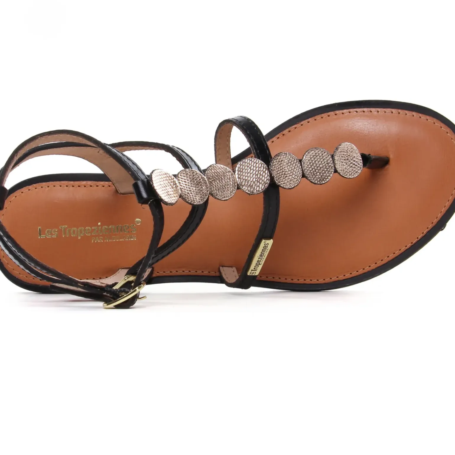 Sandales Les Tropeziennes Horelia Noir Or