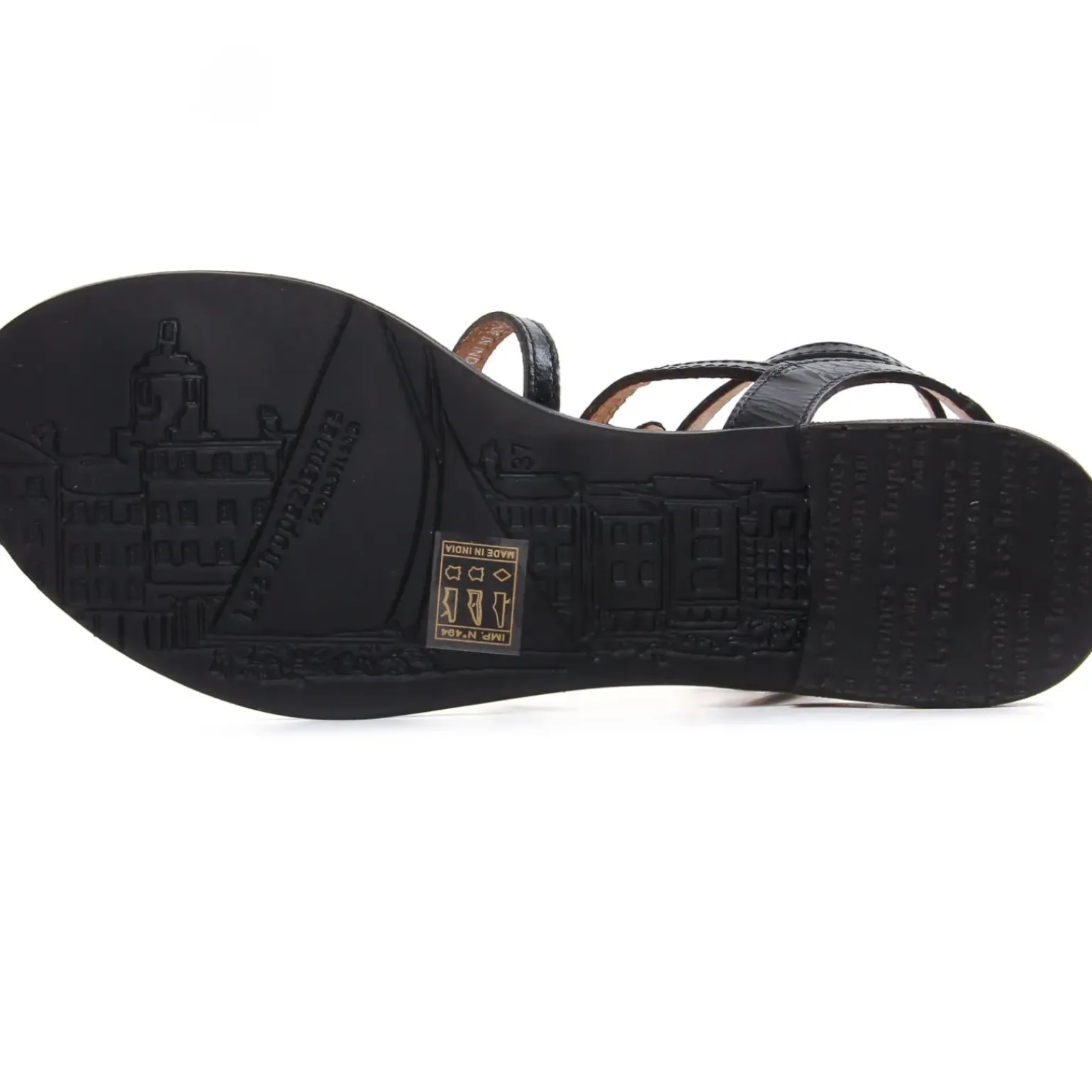 Sandales Les Tropeziennes Horelia Noir Or
