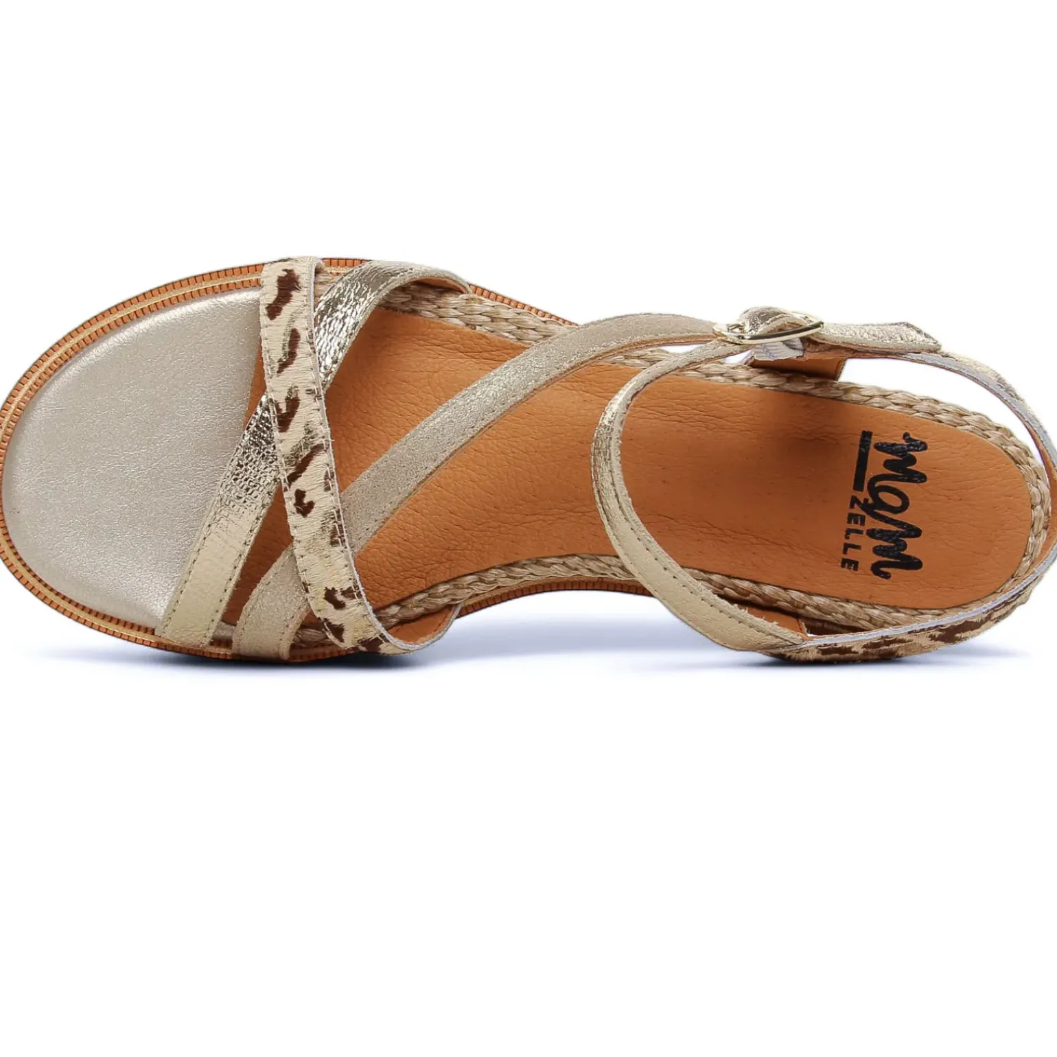 Sandales Mamzelle Olim Leo Beige Or