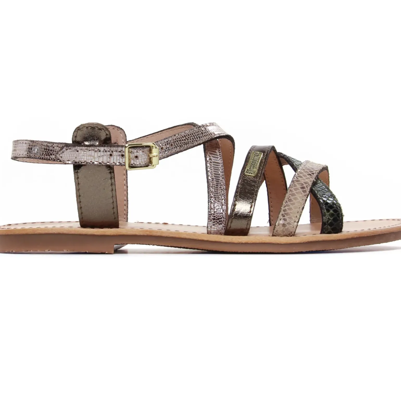 Sandales Plates Les Tropeziennes Hapaxgum Kaki Multi