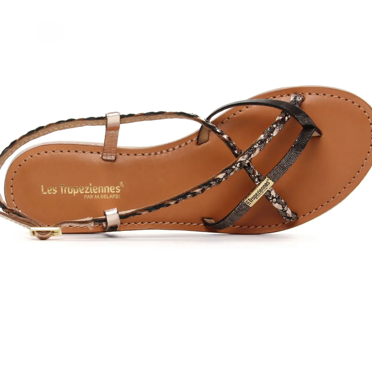 Sandales Plates Les Tropeziennes Monatres Noir Irise