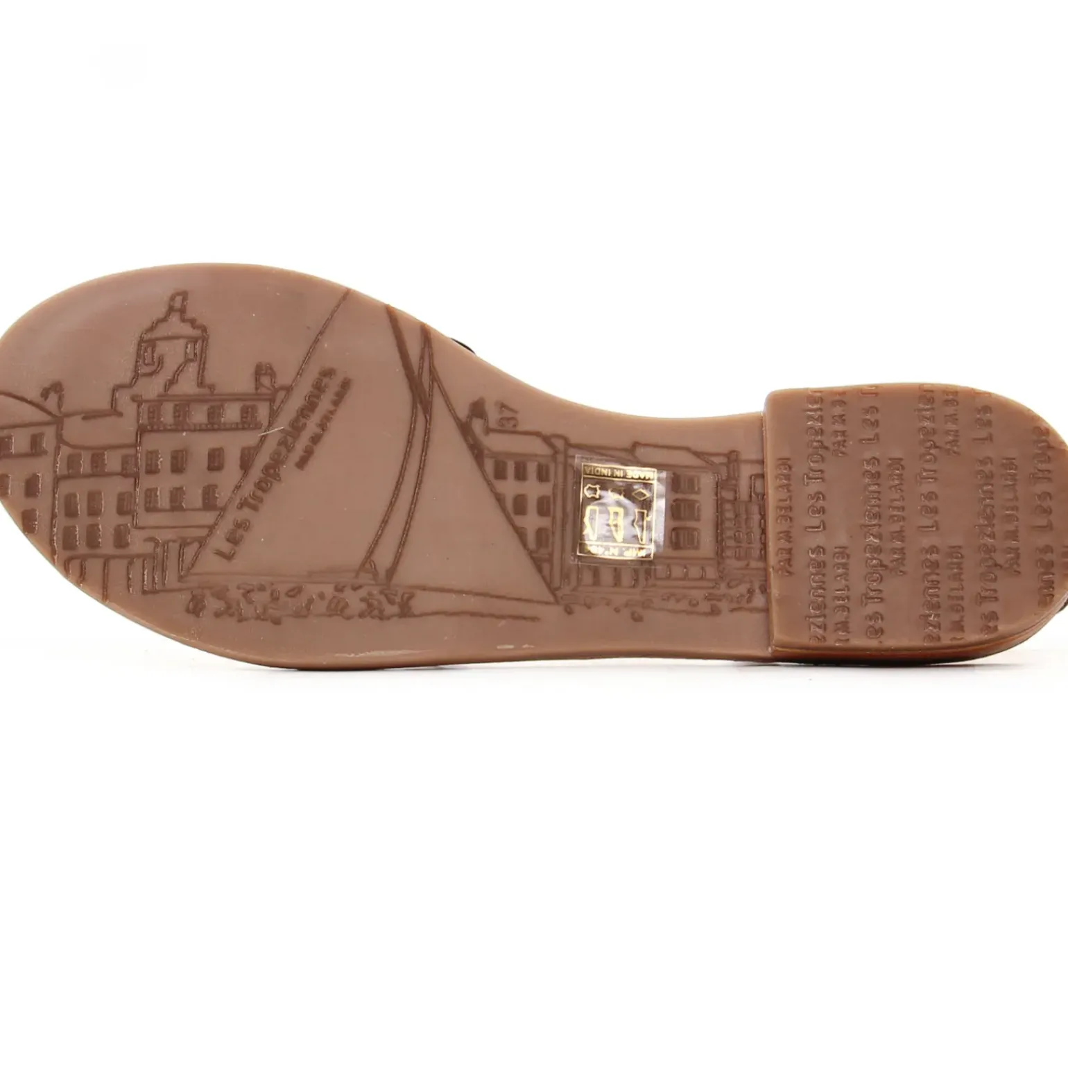 Sandales Plates Les Tropeziennes Monatres Noir Irise