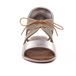 Sandales Plates Lune Et L Autre Sidonie Bronze Daim
