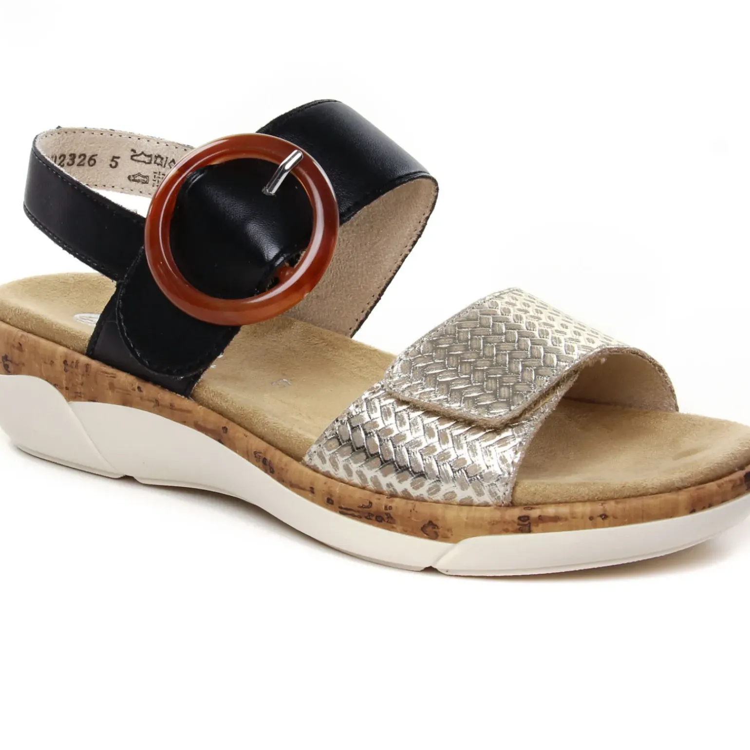Sandales Remonte R6853-02 Beige Schwarz
