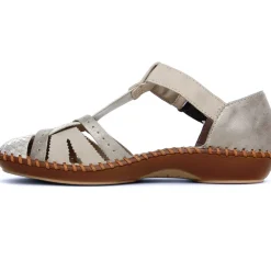 Sandales Rieker M1650-60 Off White Perle