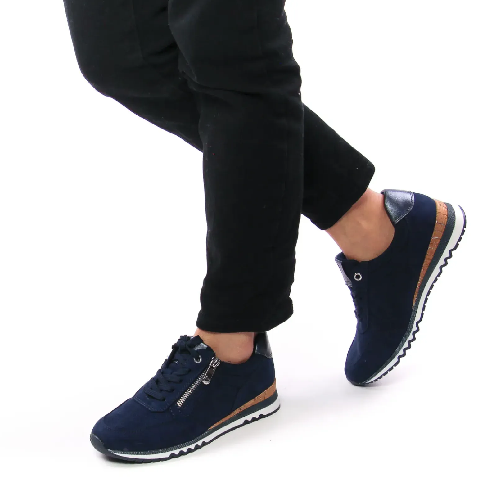 Tennis Et Baskets Mode Marco Tozzi 23781 Navy Comb