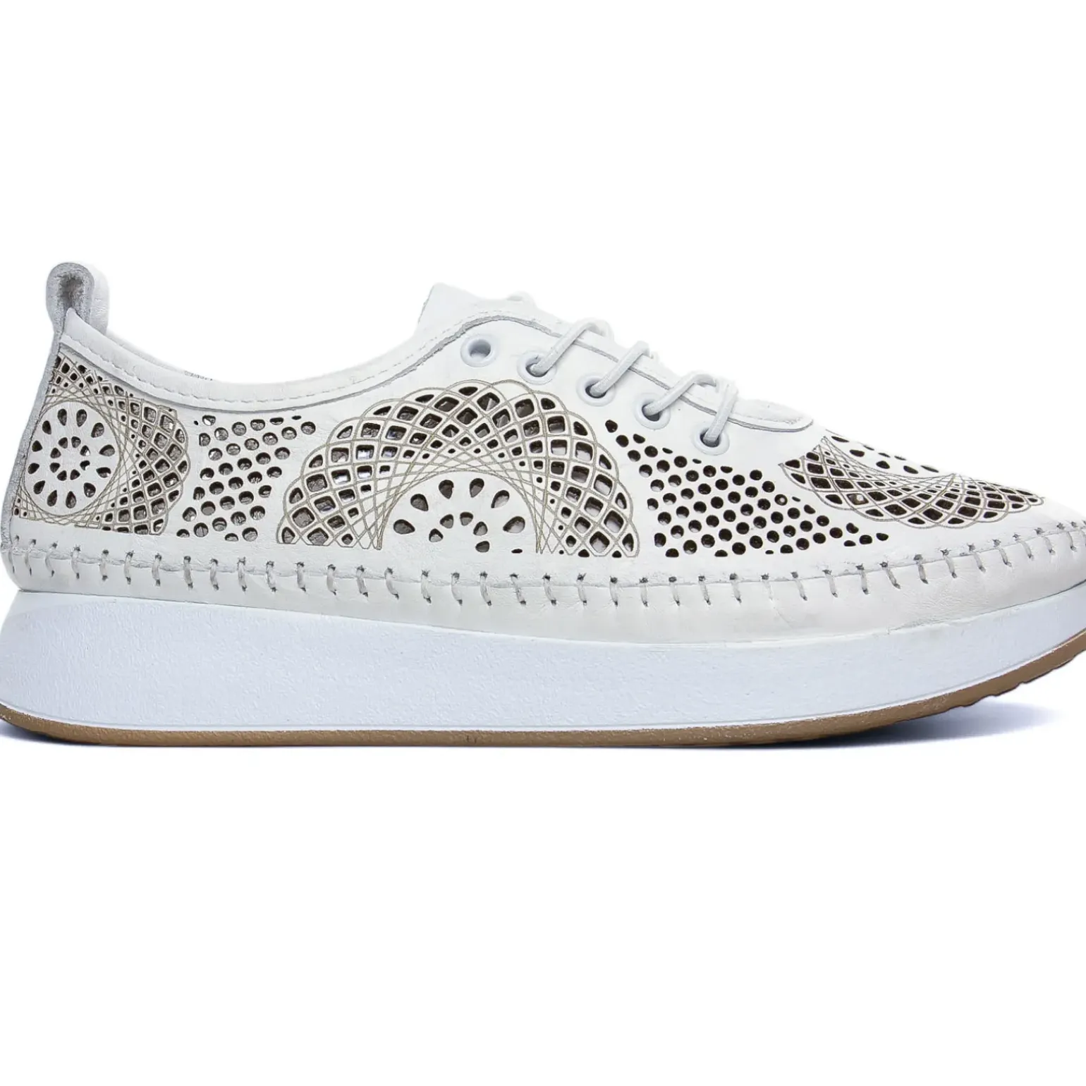 Tennis Plateforme Scarlatine Okapi Blanc