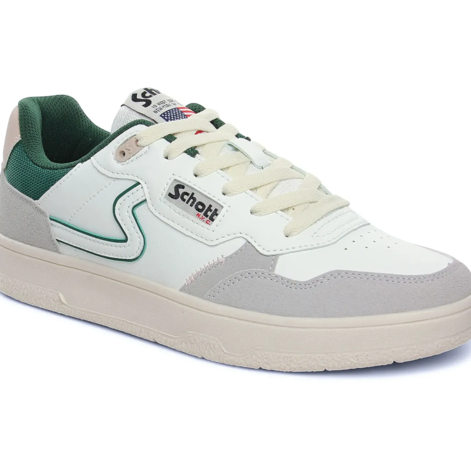 Tennis Schott Darcy White Green